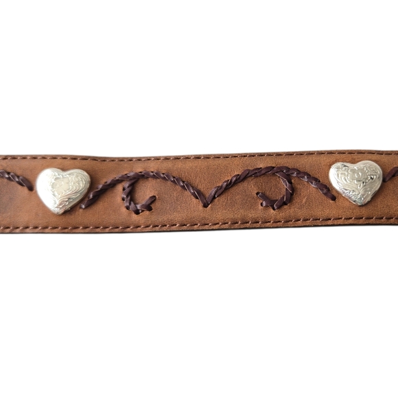 Tony Llama Brown Leather Belt Size 34 - Picture 3 of 7